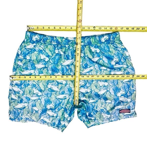 Vineyard Vines Blue Fish Print Swim Board Trunk Shorts Mens Sz L - Picture 6 of 9